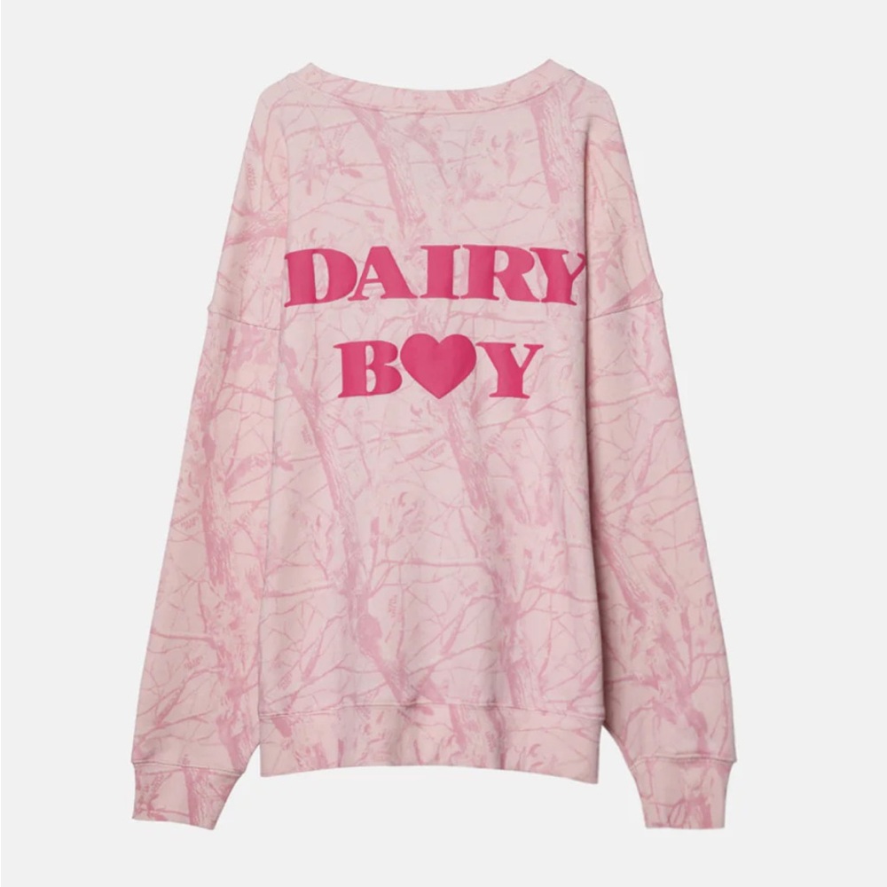Dairy Boy Bubblegum Camo Crewneck